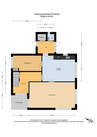 Floorplan - Valkenburgseweg 20, 2223 KD Katwijk
